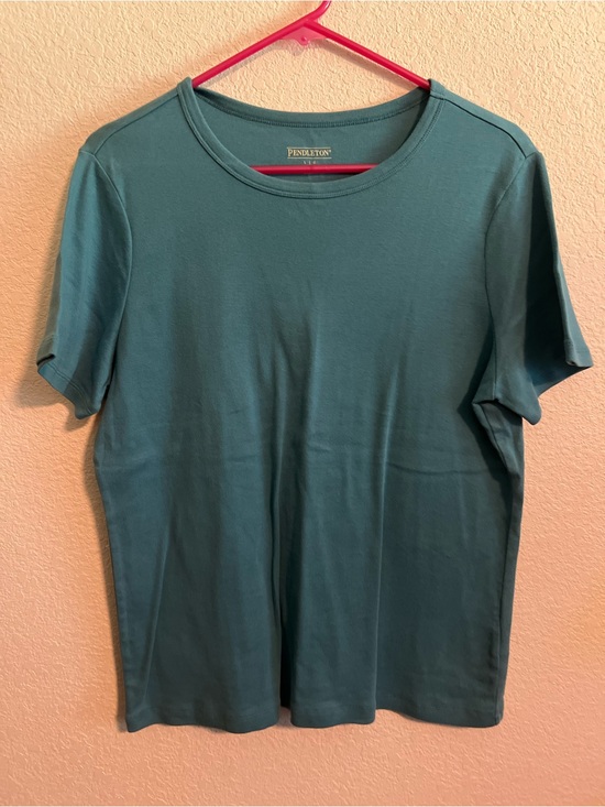 Pendleton Tops - Pendleton Teal Short Sleeve Logo Tee Size Large